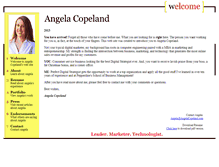 Tablet Screenshot of angelacopeland.com